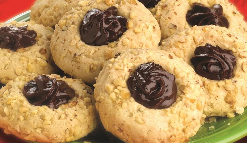 Chocolate Fudge Thumbprint Cookies