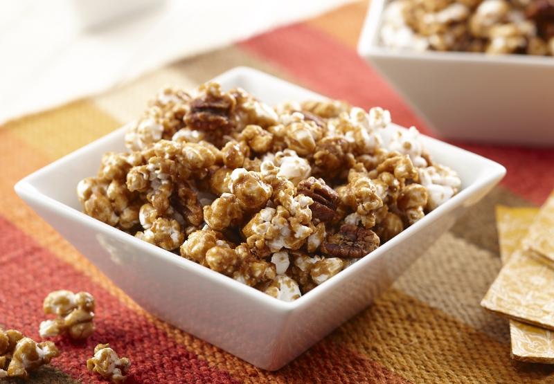 Spiced Caramel Corn with Pecans