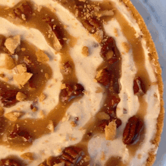 Jocelyn Delk Adams serving a slice of the finished pie