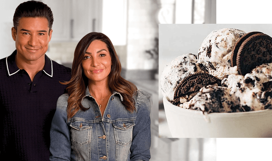 Mario and Courtney Lopez, and No-Churn Cookies and Cream Ice Cream
