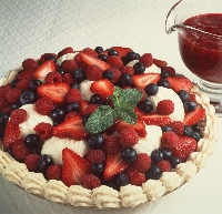Strawberry Glazed Fresh Berry and Ice Cream Pie